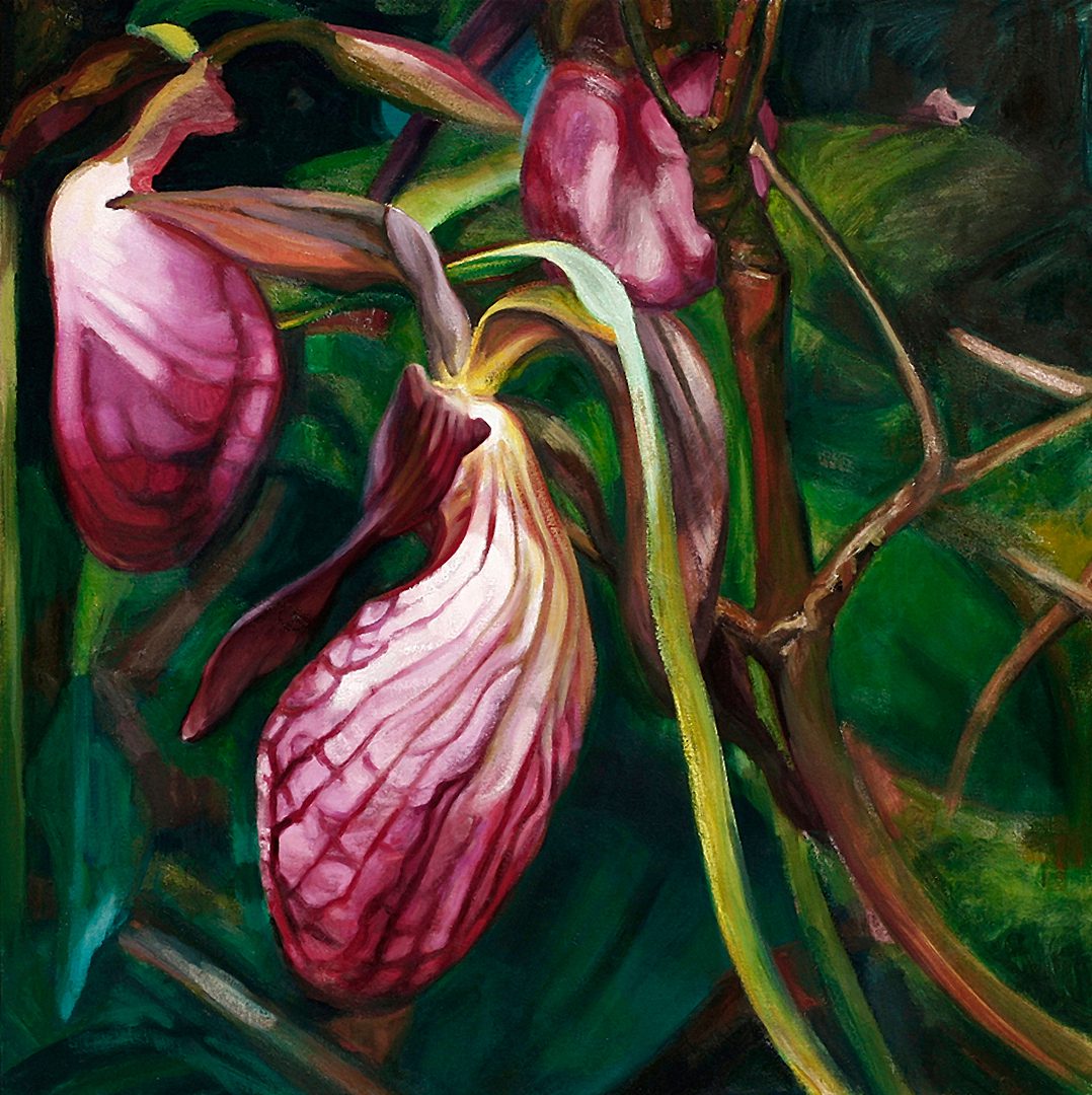 Forest Orchids oil paint on canvas