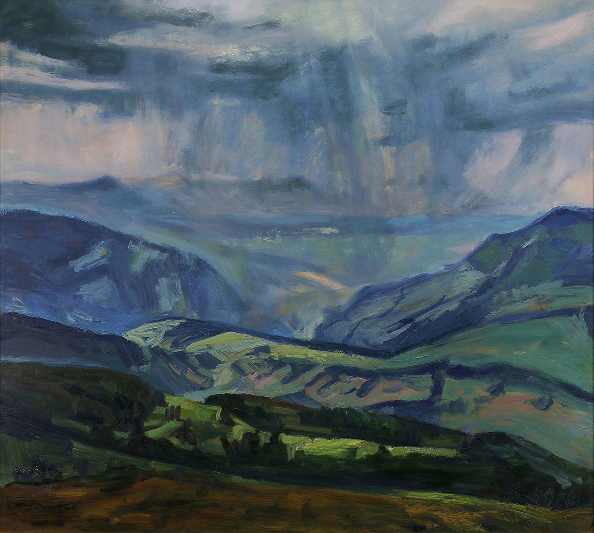 Storm in the Gravelly oil paint